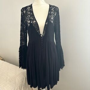 Free People with Love from India Lace Dress with bell sleeves
